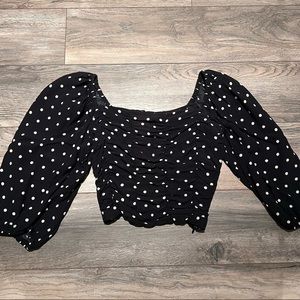 Zara Polka Dot Crop Top